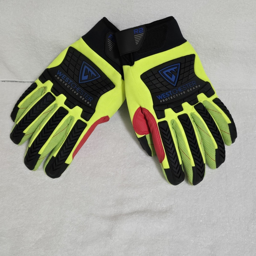 West‎ Chester R2 Yellow / Black ANSI Protective Work Gloves 87812 Men's XL